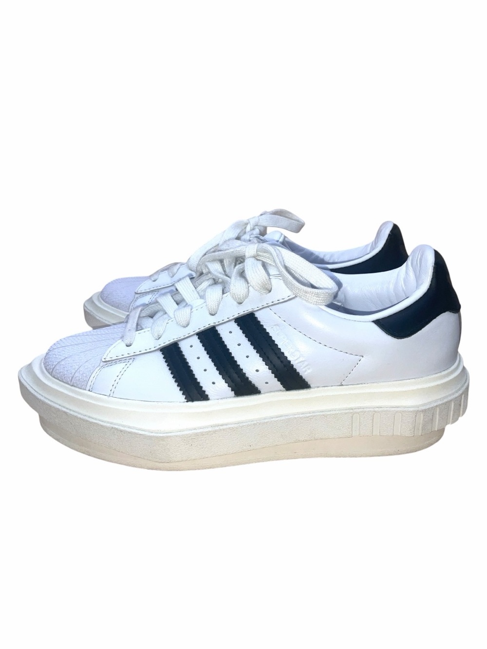 Adidas x Beyoncé Superstar Platform Sneakers White/Black Leather Women’s Size 7